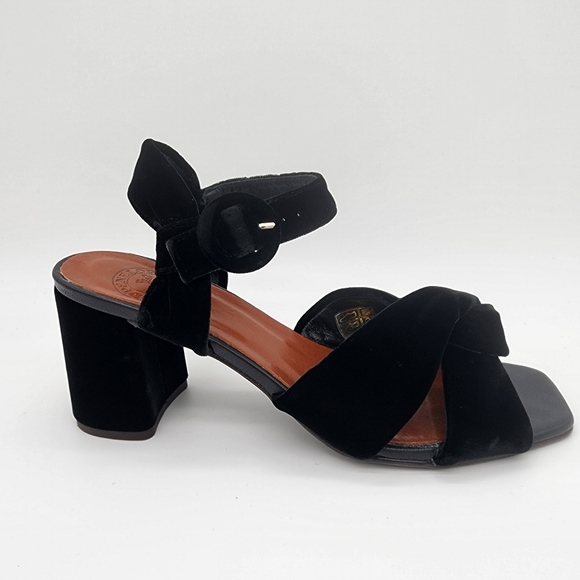 PENELOPE CHILVERS Infinity Velvet Sandals Black Spain Size 8 - Picture 4 of 16